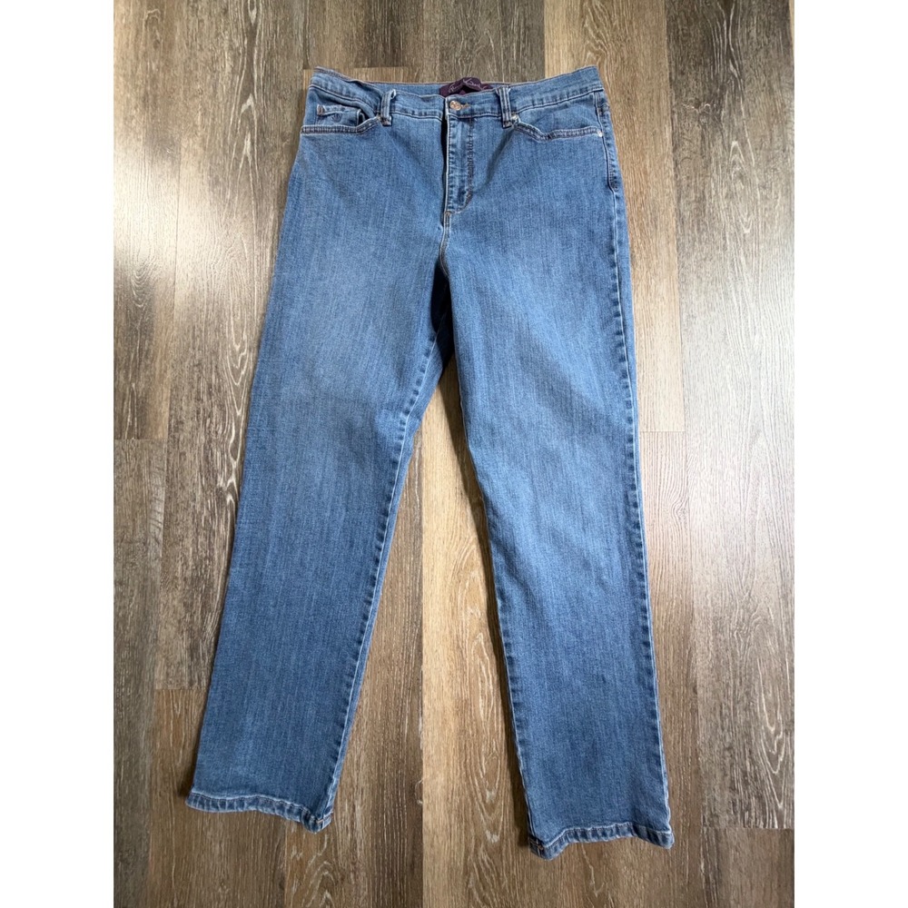 Gloria Vanderbilt Amanda Jeans Women 12 Blue High Rise Tapered Leg Stretch Denim